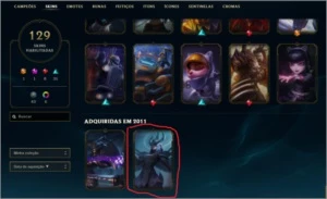 Conta rara do lol, Icones raros, sentinela rara e skin. - League of Legends