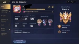 CONTA AOV ELO MESTRE - Outros