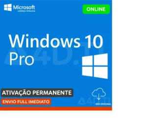 Microsoft Windows 10 Pro - Licença Vitalícia e Original - Softwares e Licenças