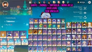 Ganyu + Zhongli + Childe + Mona AR53 - Genshin Impact