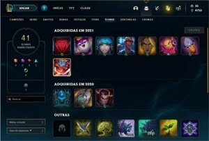 Conta prata 4 com 25 Champs e 4 Skins + 2 Fragmentos de skin - League of Legends LOL