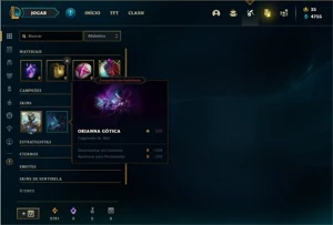 Conta prata 4 com 25 Champs e 4 Skins + 2 Fragmentos de skin - League of Legends LOL