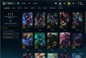 Conta prata 4 com 25 Champs e 4 Skins + 2 Fragmentos de skin - League of Legends LOL