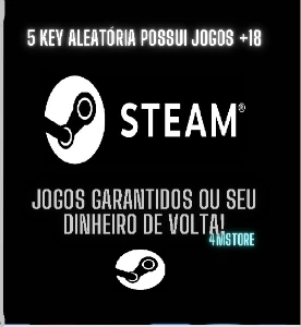 5 Steam Key Aleatória (Contem Jogos +!8) - Outros