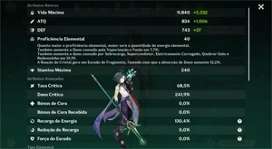 Conta Endgame Genshin Impact AR 56 com 9 T5