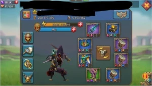 Conta t4 200m de poder 4.6m tropas e tomos(vide descrição) - Lords Mobile