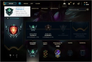 Conta platina 4 barata com 22 skins e 56 champs - League of Legends LOL