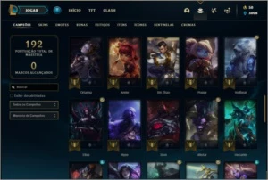 Conta platina 4 barata com 22 skins e 56 champs - League of Legends LOL