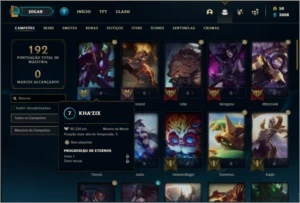 Conta platina 4 barata com 22 skins e 56 champs - League of Legends LOL