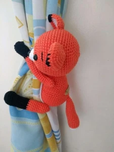 Prendedor de Cortina Raposa - Artesanato e Personalizados