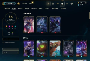 Fullacesso - Conta De 2013 - 83 Skins - Level 209 - 155 Camp - League of Legends LOL