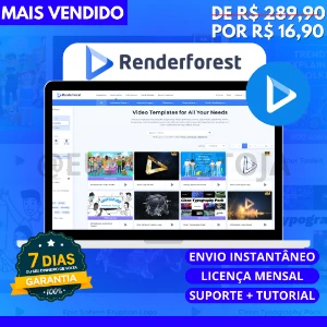 Acesso RenderForest - Mensal - Premium