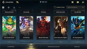 Conta Wild Rift Platina 1 com skins star guardian - League of Legends: Wild Rift LOL WR