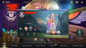 Conta Wild Rift Platina 1 com skins star guardian - League of Legends: Wild Rift LOL WR