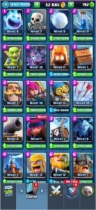 CONTA CLASH ROYALE EXP 11 DECK MORTEIRO NV 13 + TROCA NOME