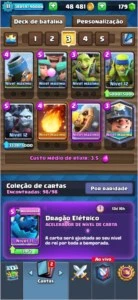 CONTA CLASH ROYALE EXP 11 DECK MORTEIRO NV 13 + TROCA NOME