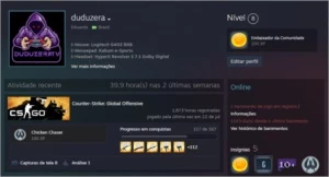 Steam com 6 anos, 31 Jogos + 15 reais inventário CSGO