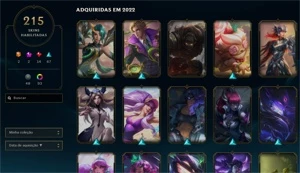 Conta lol inativa com 215 skins - League of Legends