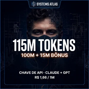 ⚡️ Chave Api Claude + Gpt — 100M Tokens + 15M Bônus - Inteligência Artificial