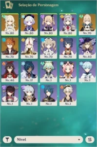Conta AR47 com Childe, Qiqi e Jean + boa parte dos 4* - Genshin Impact
