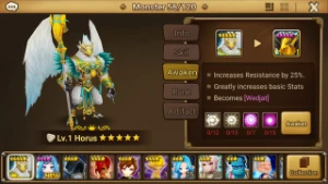 Reroll Summoners War com Horus Light - Wedjat