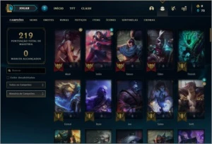 Conta ouro 3 com 48 skins e 57 champs - League of Legends LOL
