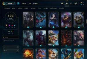 Conta ouro 3 com 48 skins e 57 champs - League of Legends LOL