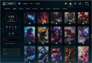 Conta ouro 3 com 48 skins e 57 champs - League of Legends LOL