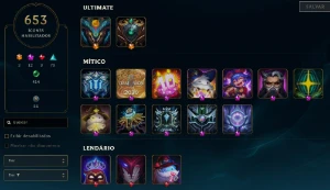 Conta LOL 2013-D4-427 Skins-ALL Champs-653 Icones-ex Mestre - League of Legends