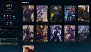 Conta LOL 2013-D4-427 Skins-ALL Champs-653 Icones-ex Mestre - League of Legends