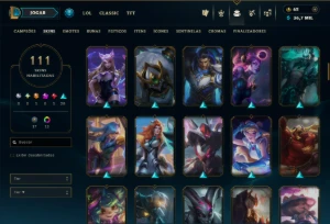 Bronze 3 com TODOS os Champs e 111 Skins  (Mais de 25 Jogos) - League of Legends LOL