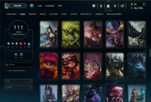 Bronze 3 com TODOS os Champs e 111 Skins  (Mais de 25 Jogos) - League of Legends LOL