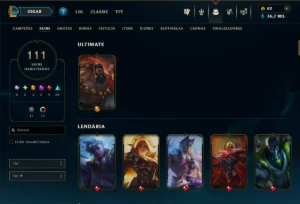 Bronze 3 com TODOS os Champs e 111 Skins  (Mais de 25 Jogos) - League of Legends LOL