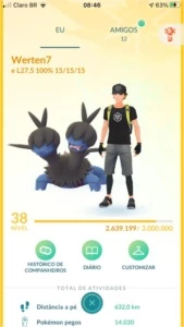 Conta Pokemon Go lv 38 pessoal top para PVP - Pokémon
