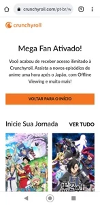 Crunchyroll 1 ANO - Assinaturas e Premium