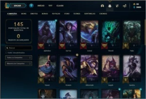 Conta ouro 4 (ex platina), com 11 skins e 31 champs - League of Legends LOL