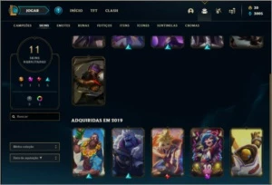Conta ouro 4 (ex platina), com 11 skins e 31 champs - League of Legends LOL