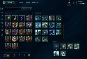 Conta com todos campeões mais 128 skins - League of Legends LOL