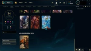 CONTA LOL LVL 119 PLATINA 4, 72 CHAMPS, 34 SKINS - League of Legends
