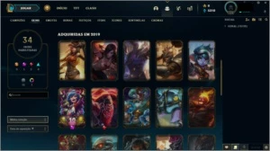 CONTA LOL LVL 119 PLATINA 4, 72 CHAMPS, 34 SKINS - League of Legends