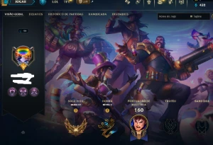 conta Lol Ouro, Upada na Mão, 80 Campeões, 4 Skins, Lvl 46 - League of Legends