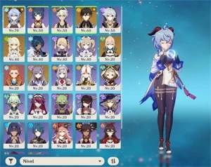 Ganyu + Zhongli C1 + Keqing + Jean +baner no garantido Ar 35 - Genshin Impact