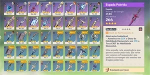 Ganyu + Zhongli C1 + Keqing + Jean +baner no garantido Ar 35 - Genshin Impact