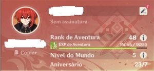 Conta AR 48 3 Personagens 5 estrelas c/ C2 Keqing - Genshin Impact