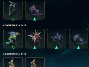 Conta lol platina 1, criada em 2018 - League of Legends