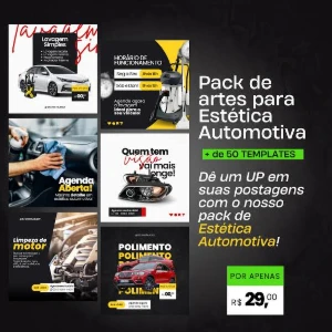 Pack de Arte Psd Estética Automotiva - Digital Services