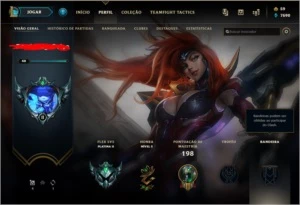 CONTA LEAGUE OF LEGENDS PLATINA 2 MMR ALTÍSSIMO LOL