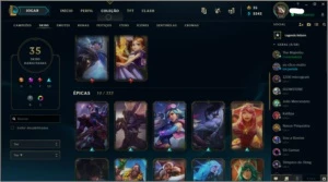 VENDO CONTA DE LOL 35 SKINS + 55 CHAMPS ! - League of Legends
