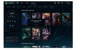 Conta League of Legends Gold 4 +160skins - Full Champions LOL