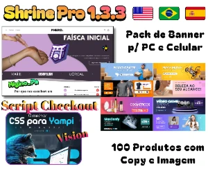 Tema Shrine Pro + Banner CSS Visiom 100 Produtos Copy e Imag